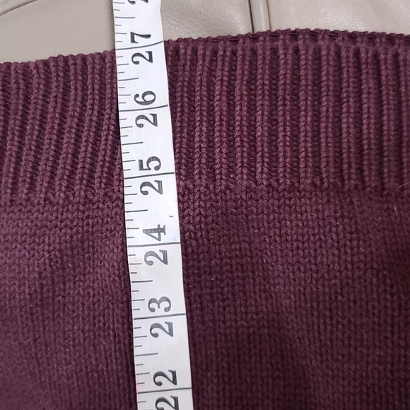 CHAPS Mens Sweater Mock Neck 1/4 Zip Chocolate Brown?/Oatmeal Sz XL EUC - Picture 9 of 9